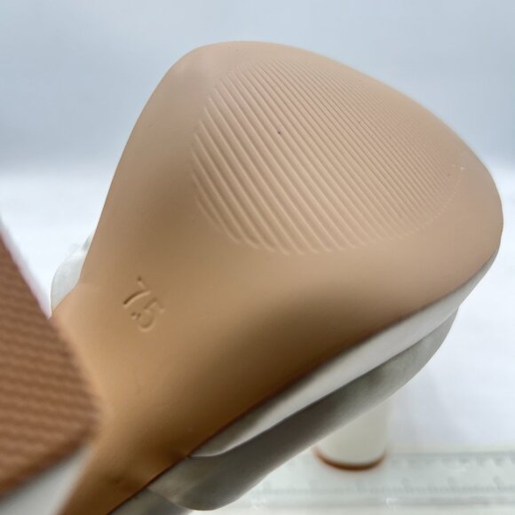 White Women's Pearls Ankle Strap Block Heels Platform Closed Toe Evening Shoes - Picture 5 of 7